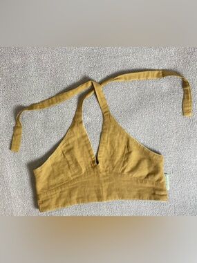 Rhea Bohemian Hippie 100% Cotton Halter Crop Top Festival Summer Vacation